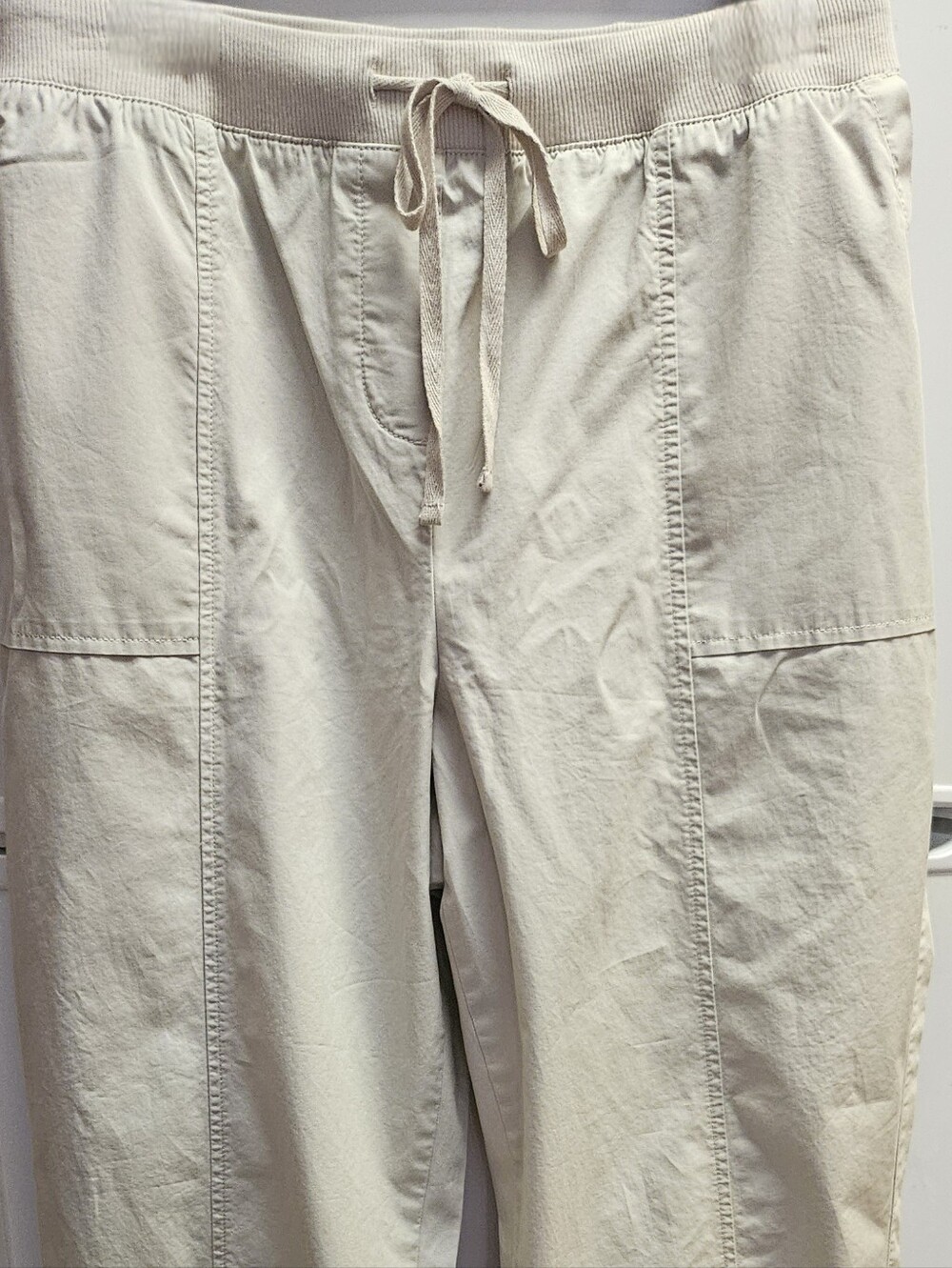 Talbots Off White Women's Apparel  Drawstring Cuffed Pants 18W